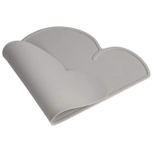 AussieSuperStore Homeware Supplies Food Grade Silicone Slip Resistant Cloud Place mat Food Silicone Slip Resistant Cloud Place-mat for Baby/Kid/Children CBCLOUDMATGRAY